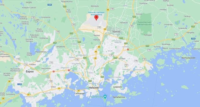 Helsinki Flughäfen Karte