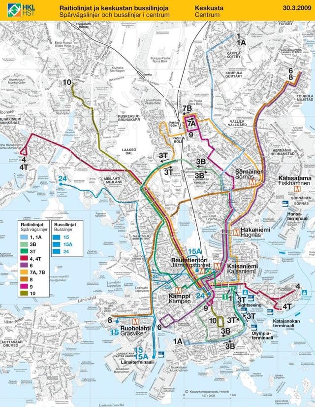 Verkehrsplan Helsinki