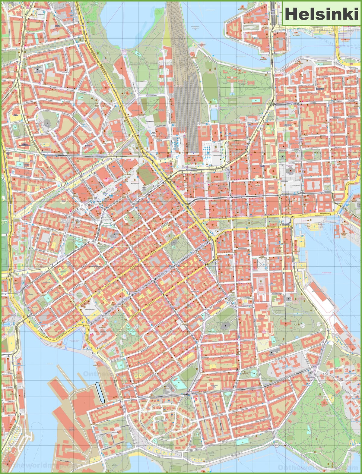 Helsinki Straßenkarte